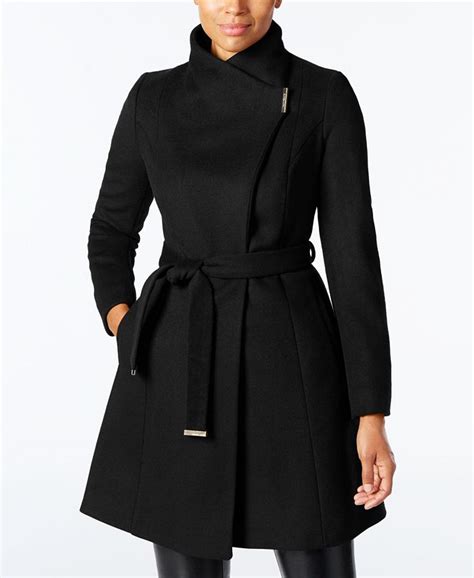 michael kors wool sport coat|michael kors belted walker coat.